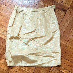 Yves Saint Laurent Gold Skirt